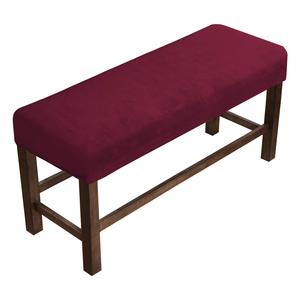 lot 8133 image: PrinceDeco Velvet Spandex Bench Cover Large Burgundy