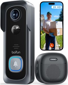lot 8136 image: BOIFUN Wireless Video Doorbell Camera 2K HD