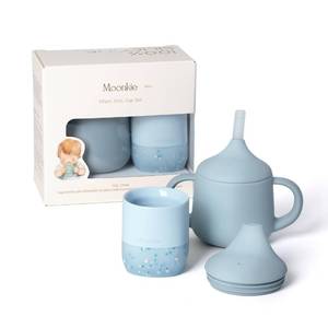 lot 8384 image: Moonkie Baby Training Cup & Sippy Cup Set 2-Pack