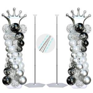 lot 8394 image: SINBEE Balloon Arch Stand Kit, Adjustable 1.5-7 Feet