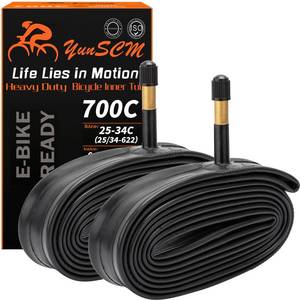 lot 8399 image: YunSCM 700C Bicycle Inner Tubes 25-34C Schrader Valve 2-Pack