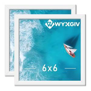 lot 8404 image: Wyxgiv White Picture Frame Set of 2 - 6x6