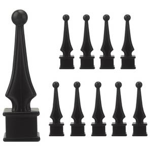 lot 8419 image: ZXNhome Metal Fence Finials 34 Square Post Aluminum 10pc