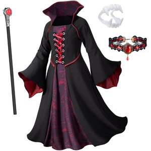 lot 8421 image: Kaisebile Vampire Costume Set for Girls 8-10 Years