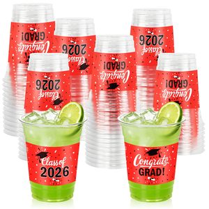 lot 8442 image: TLTSTE Graduation Plastic Cups 60-Pack 12oz Red Class of 2026
