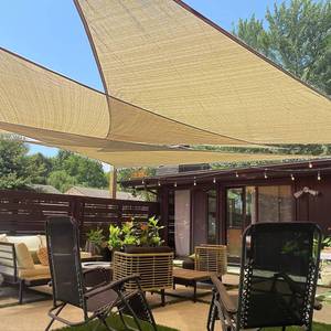 lot 11354 image: LOVE STORY 10 x 10 x 10 Triangle Sun Shade Sail, Sand