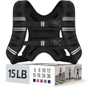lot 1081 image: Zeerun Weighted Vest 15lbs Black