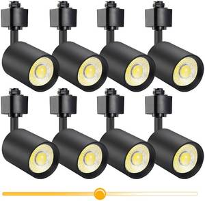 lot 1134 image: VANoopee 10W Dimmable LED Track Lighting Heads, Pack of 8