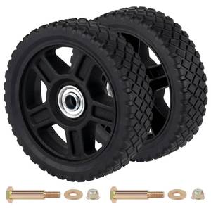 lot 2374 image: CheeMuii 6 Lawn Mower Wheels Kit - 2 Pack