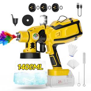lot 3381 image: Dakytoo Cordless Paint Sprayer HVLP with LED Light