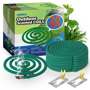 lot 4318 image: USKICH Outdoor Patio Mosquito Repellent Coils 20-Pack