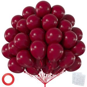 lot 6134 image: ZizasAry Burgundy Balloons 12inch 50pc