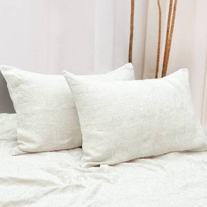 lot 8388 image: NTBAY French Linen King Pillowcases, Set of 2