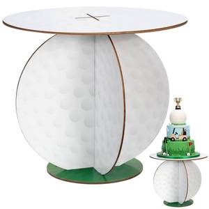 lot 20500 image: Novabright Golf Cake Stand Wooden Cupcake Holder
