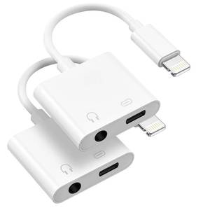 lot 12107 image: Lightning to 3.5mm Headphone Jack Adapter 2-Pack