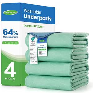 lot 12114 image: Noovirum Reusable Underpads 18x24 4-Pack