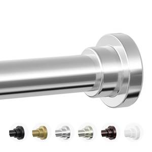 lot 12124 image: Mcrbeay Shower Curtain Rod 1 Diameter Tension 28-74
