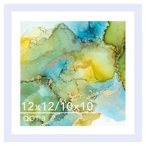 lot 12135 image: QOTIB Wood Picture Frame 12x12 White with 10x10 Mat