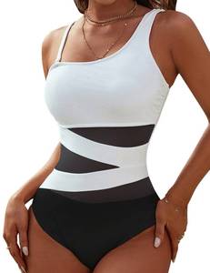 lot 12142 image: Blooming Jelly Womens One Piece Swimsuit Small White Black