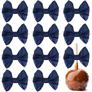 lot 12152 image: AIMUDI Navy Satin Ribbon Twist Tie Bows 3.5 24-Pack