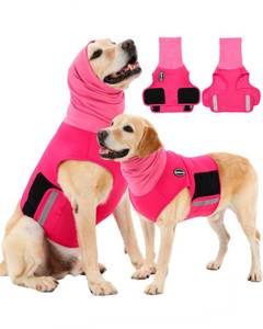 lot 12157 image: Kodervo Dog Anxiety Vest with Hood, XL, Pink