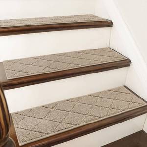 lot 19492 image: Cosy Homeer Non-Slip Stair Treads 28in x 9in 15-Piece Set