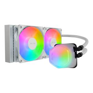 lot 11369 image: Cooler Master Elite Liquid 240 AIO CPU Cooler, ARGB White