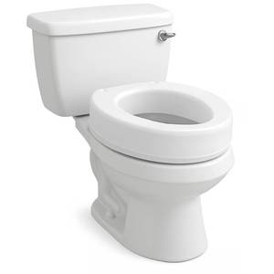 lot 11375 image: Carex Round Raised Toilet Seat Riser 3.5 Inches