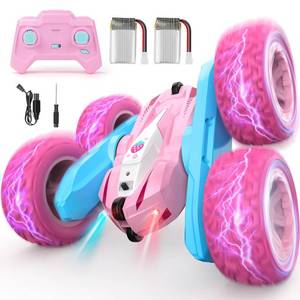 lot 11385 image: NUOKE RC Stunt Car 2.4GHz 360° Rotating Pink