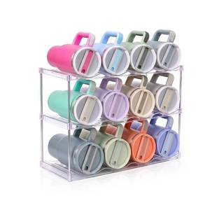 lot 11394 image: Sesopoen Clear Acrylic Water Bottle Organizer 3-Pack