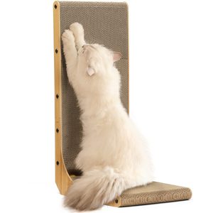 lot 11397 image: FUKUMARU L-Shaped Cat Scratcher Pad, 26.8 Inch
