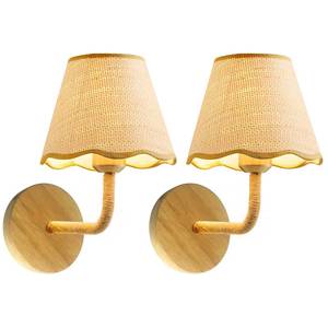 lot 11410 image: Penaciny Hand-Woven Wall Sconce Set, Battery Operated, Remote Controlled  Retail $109.99