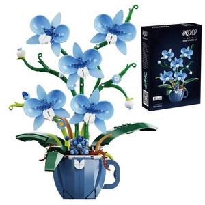 lot 11414 image: iixeal Blue Orchid Flower Building Set 567pcs