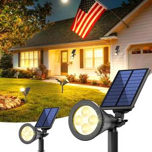 lot 11420 image: JEJOT 2-Pack Solar Spot Lights Outdoor Waterproof
