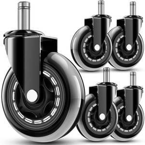 lot 11427 image: RidRed Office Chair Wheels 3 Inch Casters Set of 5
