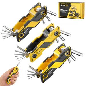 lot 12066 image: GRENPRO 3 Pack Folding Allen Wrench Set 25 Pieces