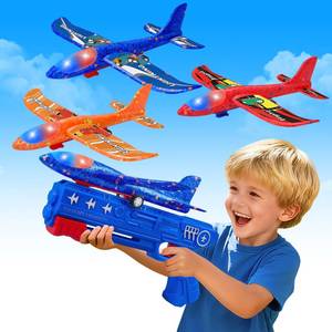 lot 12072 image: LJZJ LED Foam Plane Launcher 3-Pack