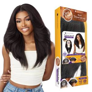 lot 12086 image: Sensationnel CKCO Kinky Edges 13x6 HD Lace Wig 22 Dark Brown