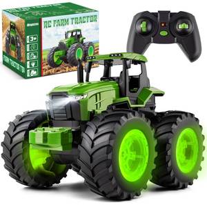 lot 11409 image: BAYSING Remote Control Tractor with Light-Up Wheels