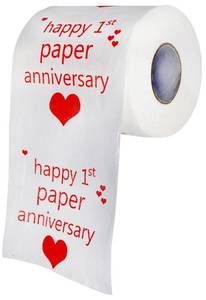 lot 12126 image: Insane Chicken Happy First Anniversary Toilet Paper Roll