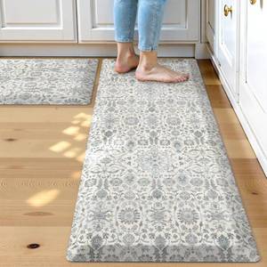 lot 19527 image: Collive Anti Fatigue Kitchen Floor Mat Set, 17.3x28  17.3x47