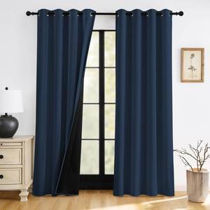 lot 19532 image: RYB HOME Blackout Thermal Curtains 52x90 2-Panel