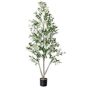 lot 19553 image: NOVAROOT Artificial Olive Tree 6FT with Planter