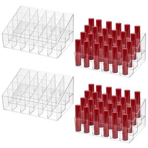 lot 19574 image: MAQUITA 4-Piece Acrylic Lipstick Organizer 24-Slot