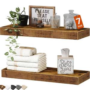 lot 19588 image: QEEIG Floating Wall Shelves 15.7 x 6.7 Set of 2