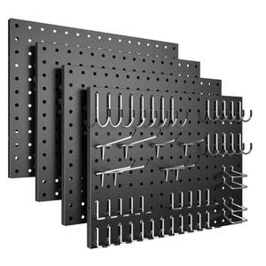 lot 19590 image: Spampur Metal Pegboard Panels 4-Pack 16x12 Inch
