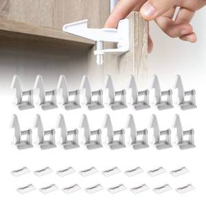 lot 20002 image: Inaya 16-Pack Cabinet Locks, Standard Length, 3M Adhesive