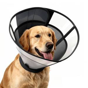 lot 20012 image: WinWeal Soft Dog Cone Collar Large Black Adjustable