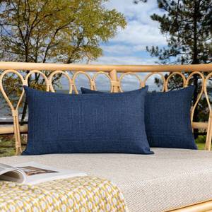 lot 20014 image: K Kevin Textile Outdoor Waterproof Lumbar Pillow Covers 12x20 2-Pack