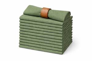 lot 20421 image: Marubhumi Cotton Cloth Dinner Napkins Set of 12, 18x18